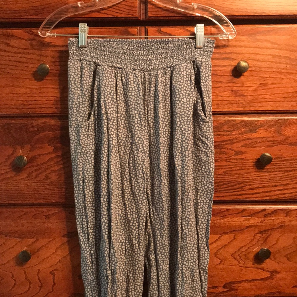 Don’t Ask Why Blue Flower Joggers